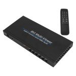 8x1 4K Multi-View Switcher, 8 Inputs 1 Output, Metal Material, Black